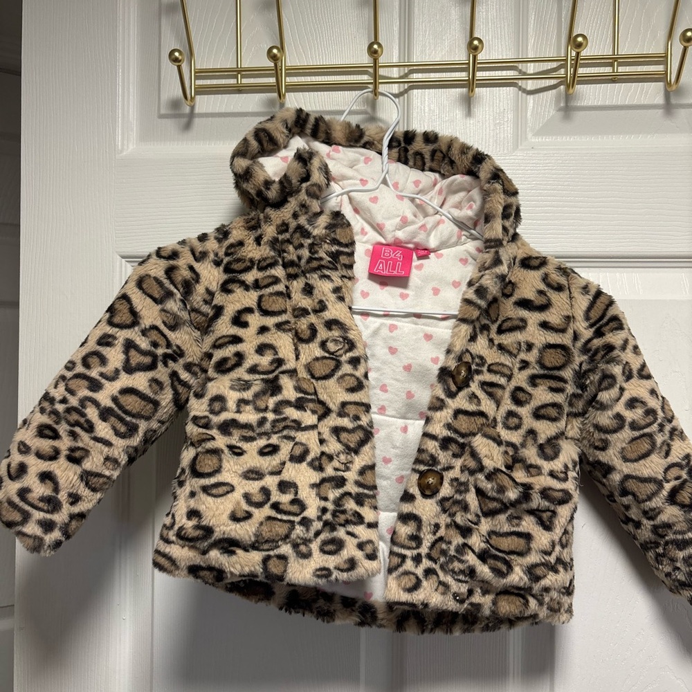 Leopard Print Faux Fur Jacket